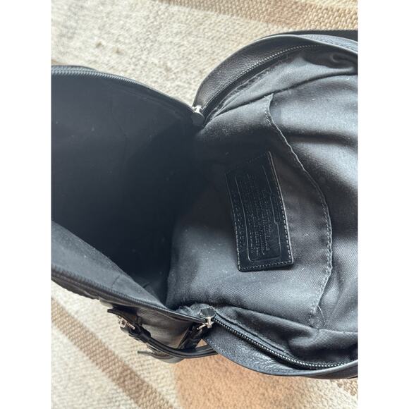 Coach Thompson Convertible Sling Bag Pack Black Smooth Calf Leather Men’s - Picture 15 of 16